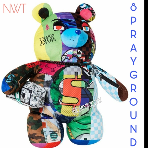 NWT Bear Backpack Sprayground Lucid Dreaming Big Backpack Authentic Guaranteed - Picture 7 of 16